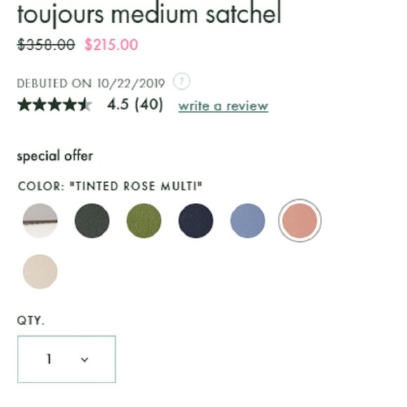 $179 *NEW* KATE SPADE toujours medium satchel - Picture 3 of 6